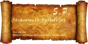 Stubenvoll Pelbárt névjegykártya